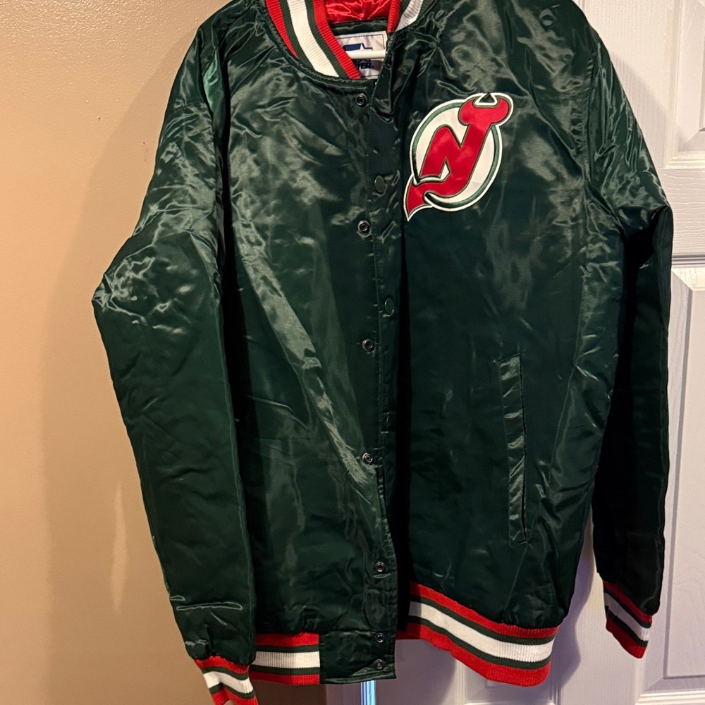 STARTER Red Quilted Jacket Liner with Green Trim